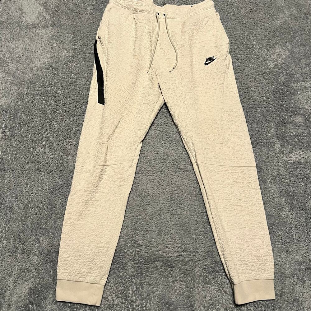 Nike Tech Pack Pants Joggers Mens Large Cuffed Bone Beige 929134-072